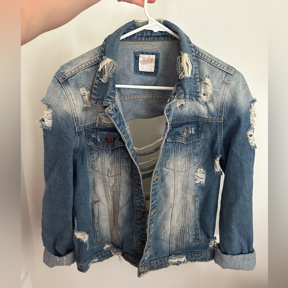 Ripped jean jacket